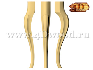 Ножка резная гладкая кабриоль n174-2
